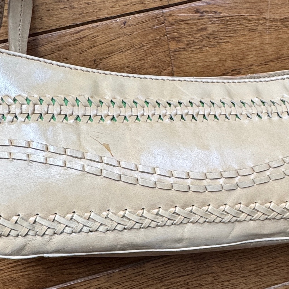 Sigrid Olsen Cream Woven-Trim Shoulder Bag - Picture 2 of 9